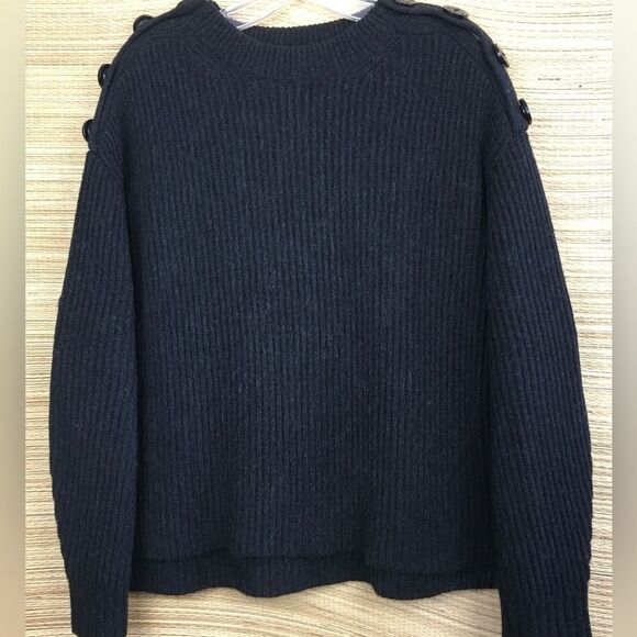 AllSaints Faye Crew Neck Wool & Cashmere Blend Ribbed Knit Jumper Sweater Sz XS - Picture 6 of 12